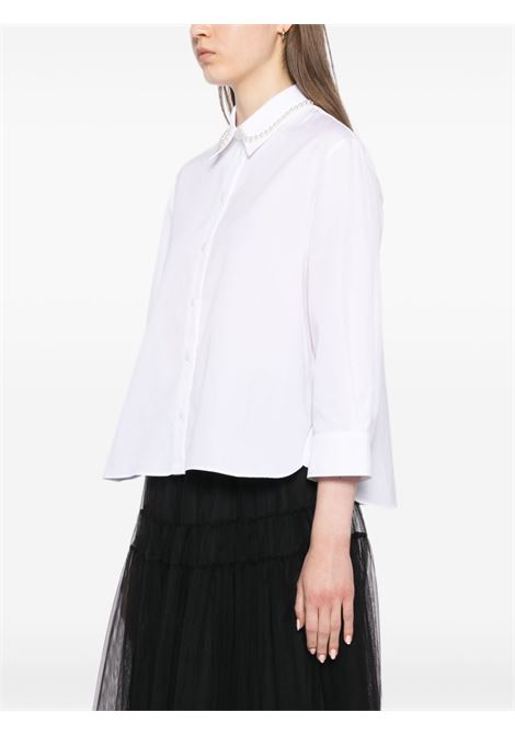 Camicia con perle in bianco Simone Rocha - donna SIMONE ROCHA | 5301B1025WHTPRL